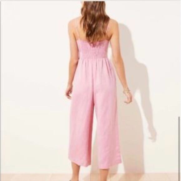 Loft Linen Jumper NWT Wide Leg Sleveless Pink Women's Size 6 - Picture 2 of 7